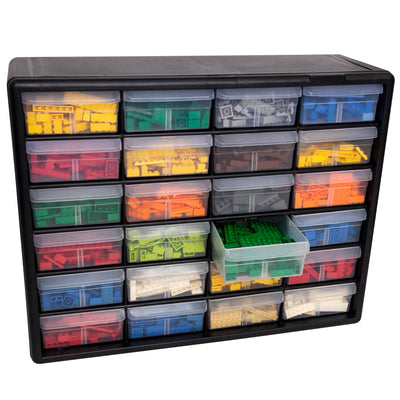 Akro-Mils 24 Drawer Plastic Storage Organizer Cabinet for Garage Use (Open Box)