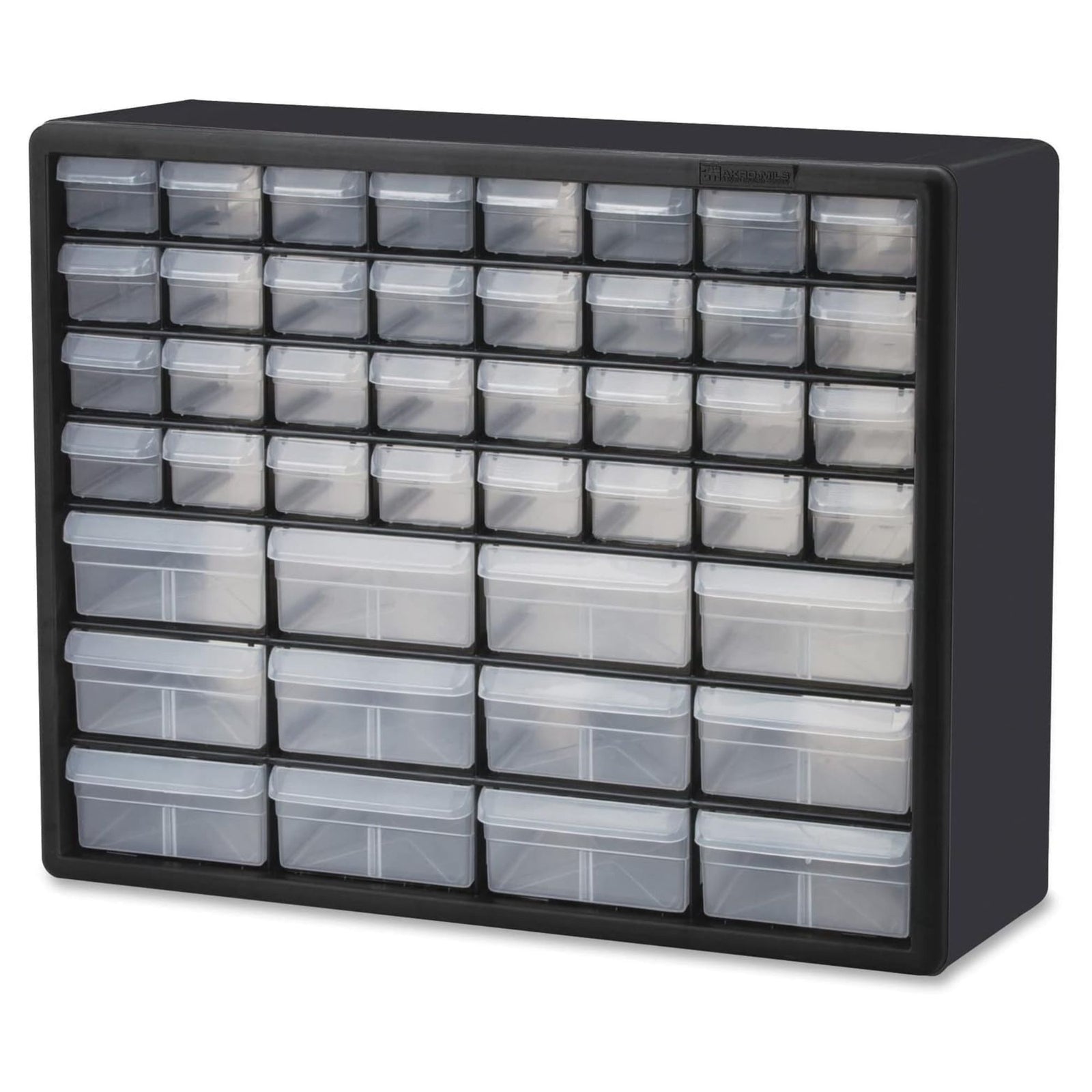 Akro-Mils 44 Drawer Plastic Storage Organizer Cabinet for Garage Use, Black - VMInnovations