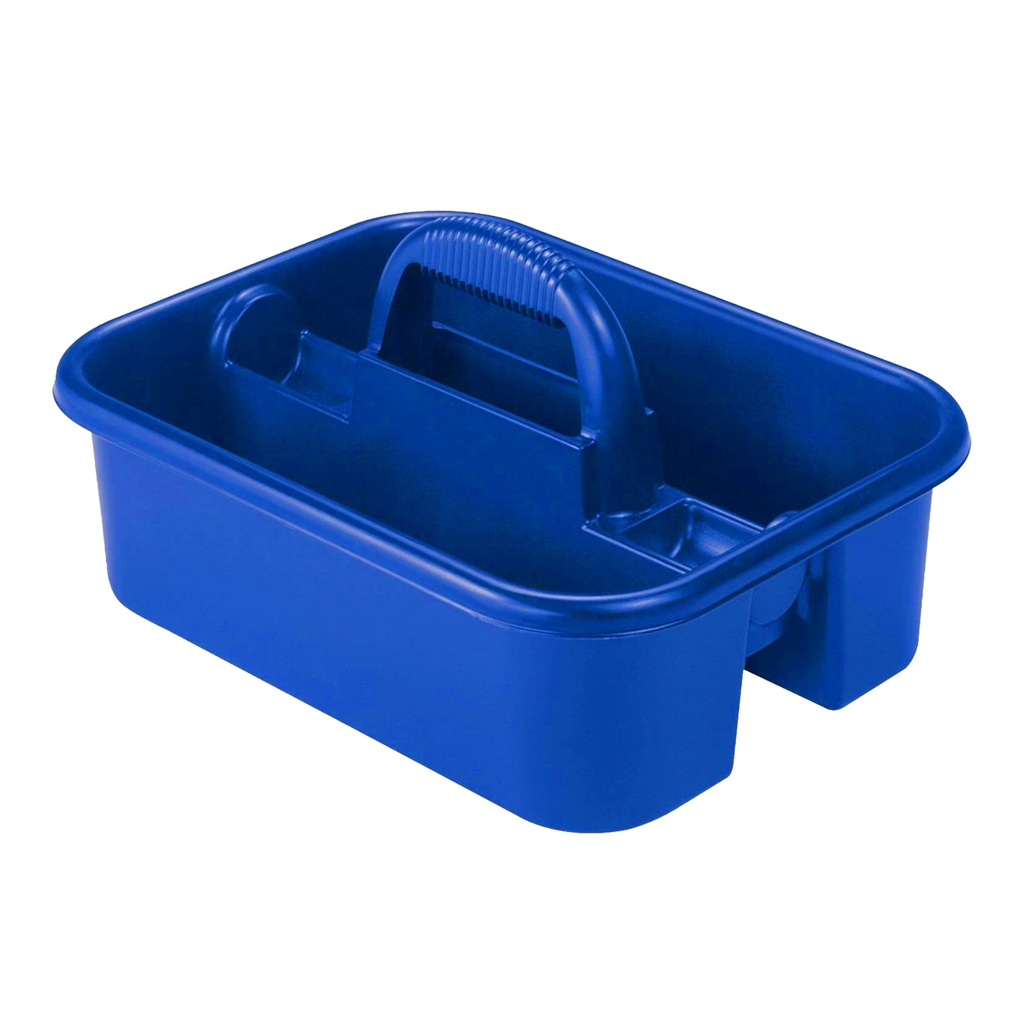 Akro-Mils Plastic Tool Tote Organizer Caddy w/ Handle & Dual Compartments, Blue - VMInnovations