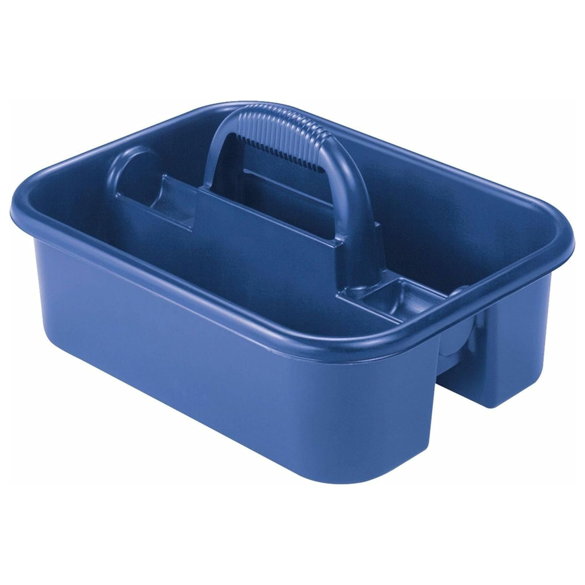 Akro-Mils Plastic Tool Tote Organizer Caddy w/ Handle & Dual Compartments, Blue - VMInnovations