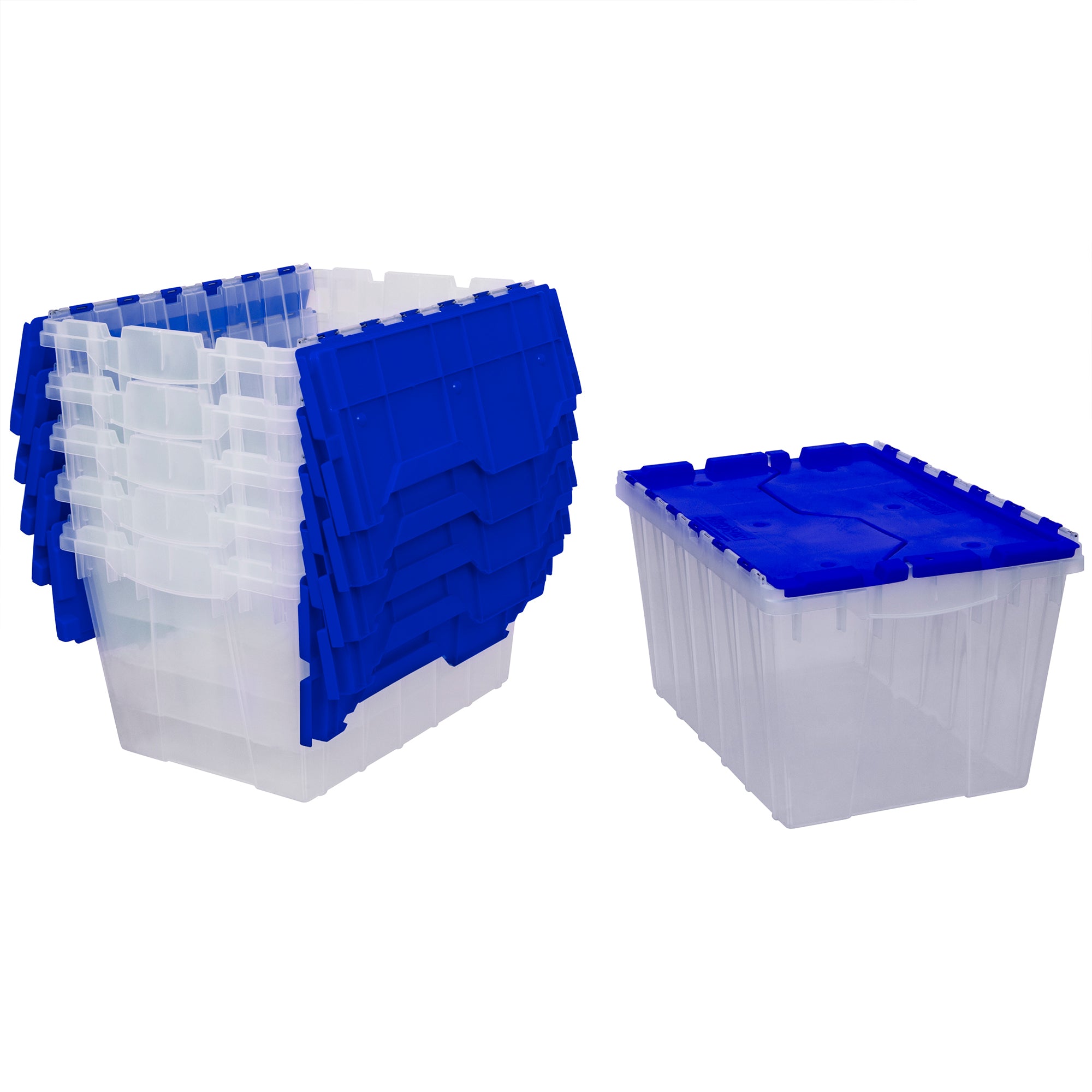 Akro-Mils KeepBox 12 Gal Plastic Storage Bin, Stackable Tote w/ Lid, (Open Box)