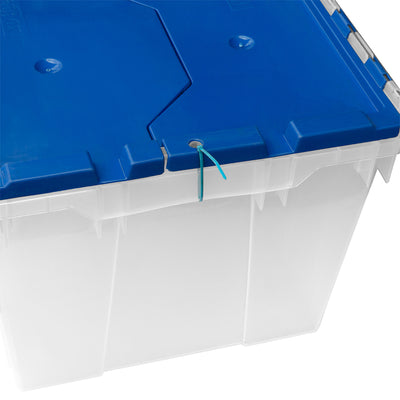 Akro-Mils KeepBox 12 Gal Plastic Storage Bin, Stackable Tote w/ Lid, (Open Box)