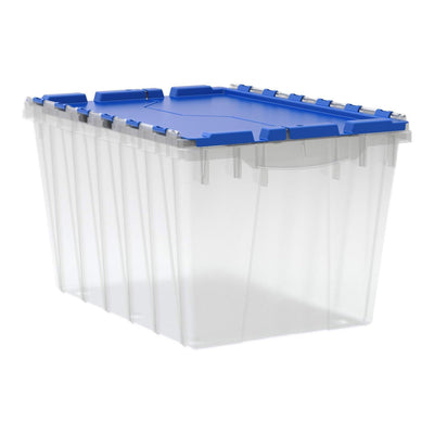 Akro-Mils KeepBox 12 Gal Plastic Storage Bin, Stackable Tote w/ Lid, (Open Box)