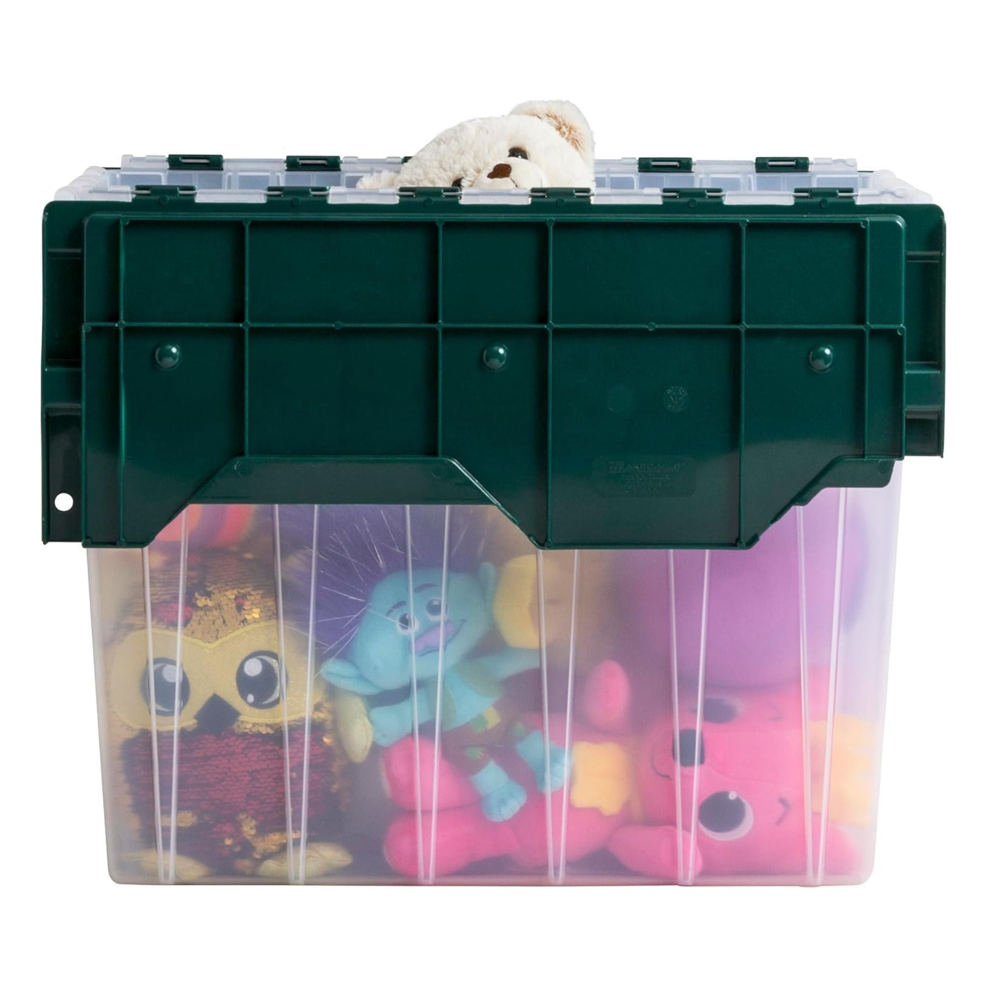 Akro-Mils KeepBox 18 Gal Plastic Storage Bin, Stackable Tote w/ Lid (Open Box) - VMInnovations
