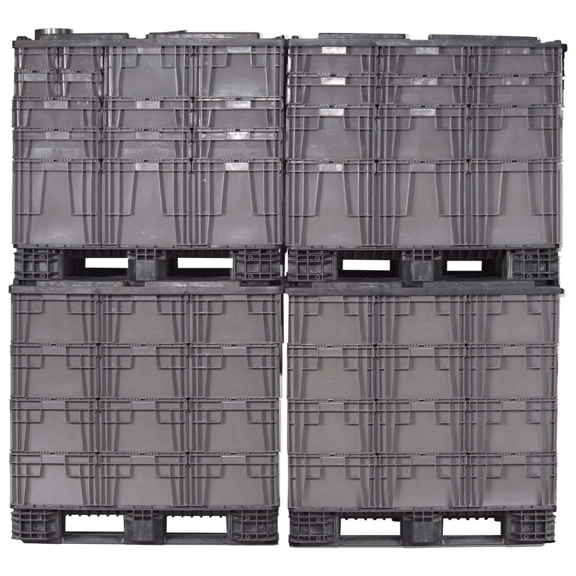 Buckhorn 48" Plastic Storage Bin, Stackable Garage Organizer Tote, Light Gray (Open Box)