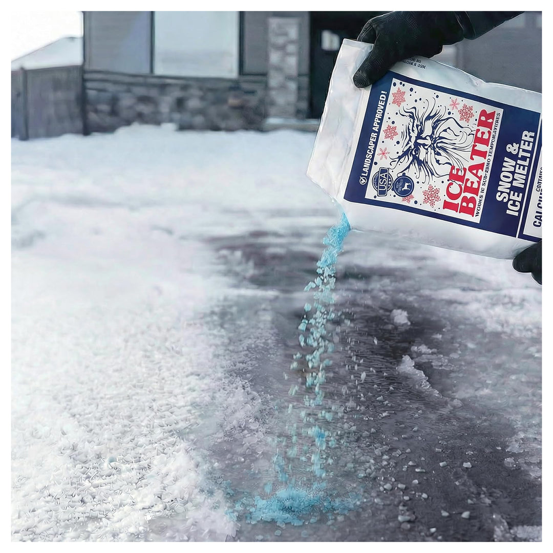 Snow Joe Ice Beater Calcium Blend Ice Melt for Walkways, Works to -15°F, 50 lb - VMInnovations