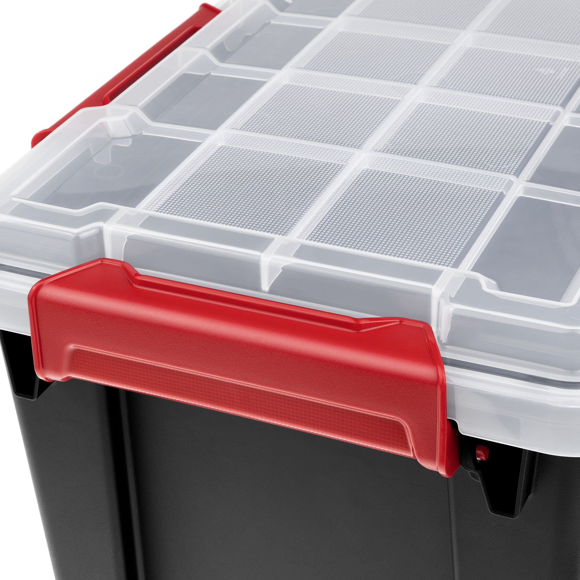 Sterilite 5 Gal Gasket Box, Stackable Storage Container with Lid, Black, 24 Pack