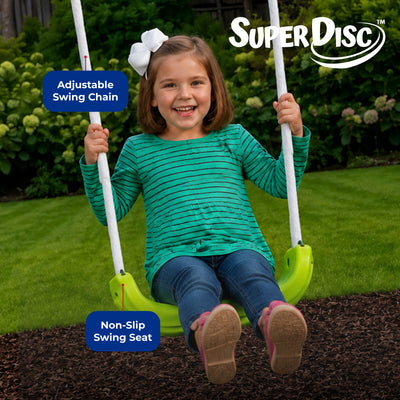 XDP Recreation Titan II Safe-Arch Swing Set for Backyard, Silver, Blue & Green - VMInnovations