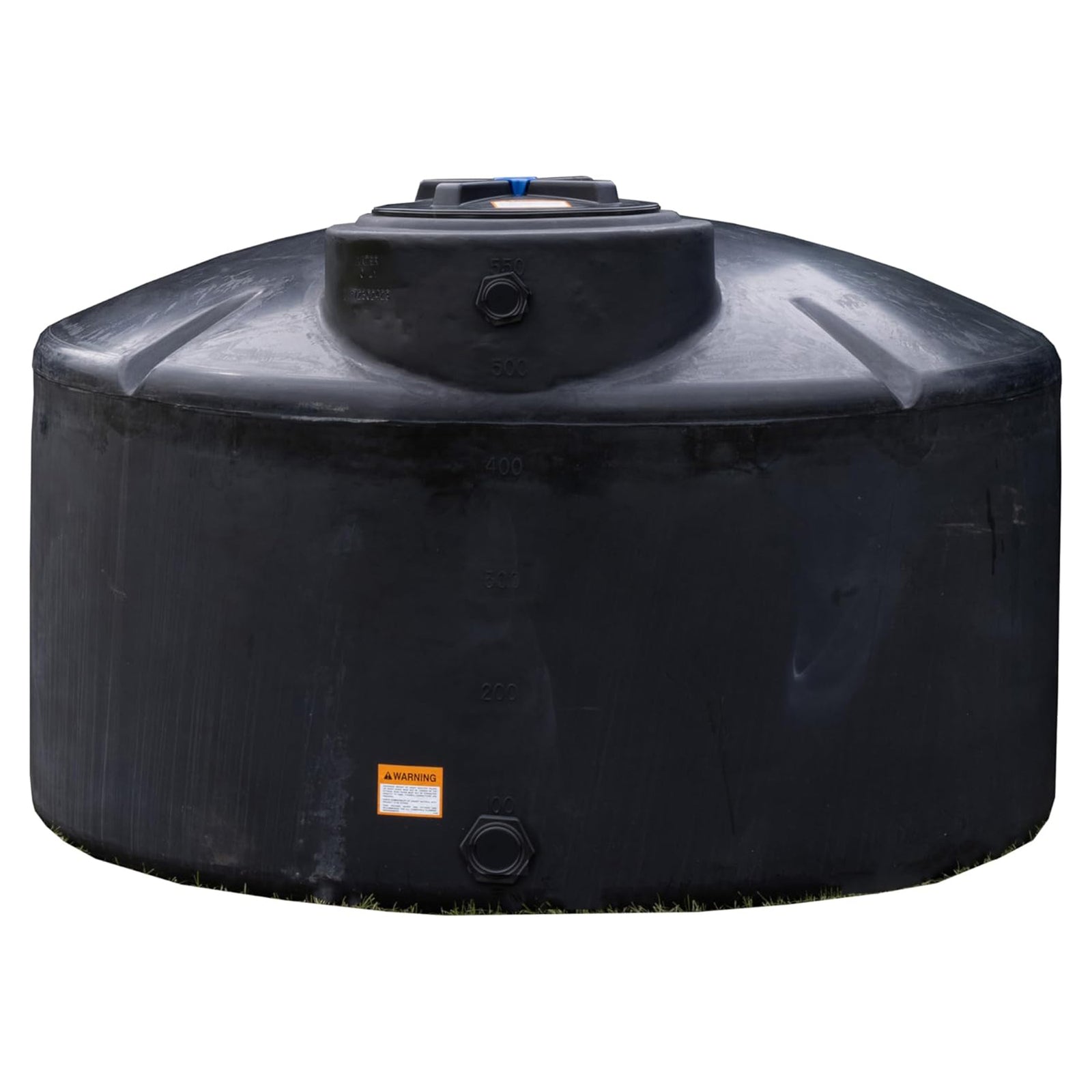 Norwesco Vertical Above-Ground Water Storage Tank, 550 Gallon Capacity, Black - VMInnovations