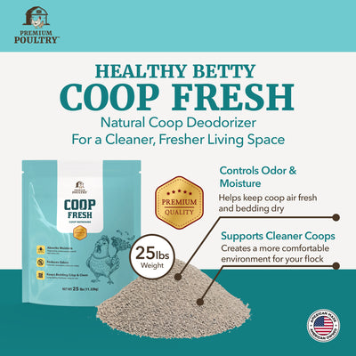 Premium Poultry Coop Fresh Odor, Moisture Control for Chicken Coop, 25lb, 2 Pack