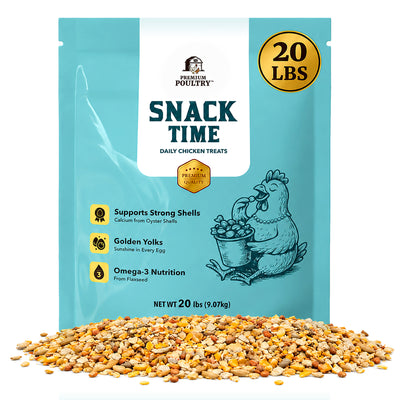 Premium Poultry Snack Time Treat Mix, Supports Egg Shells & Yolk Color, 20 Lb