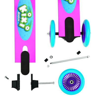 Razor Kixi Mixi Kick 2 or 3 Wheel Convertible Scooter (Pink & Purple) - Open Box