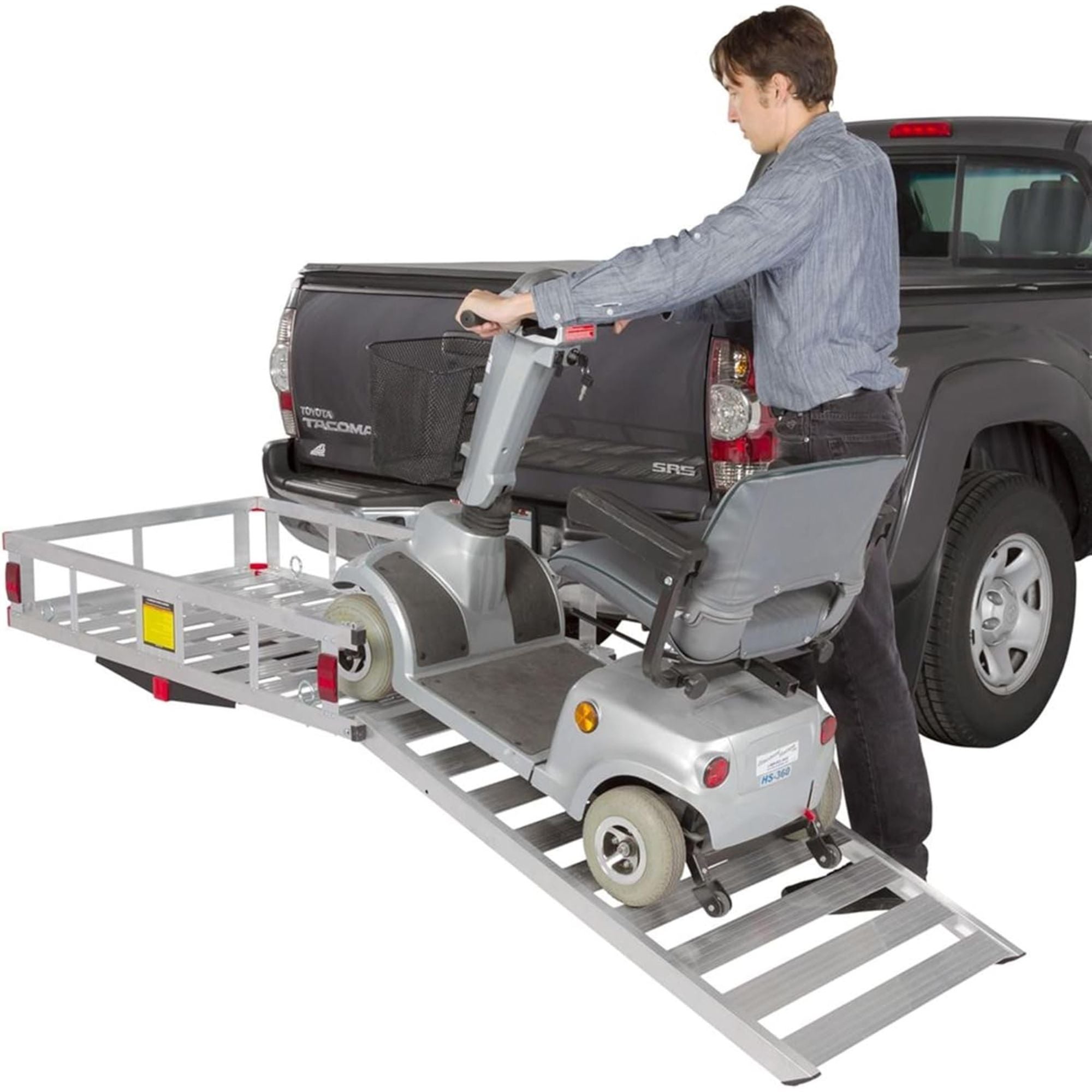 Silver Spring 48" x 28" Steel Wheelchair Carrier w/Ramp & Hitch Mount (Open Box)