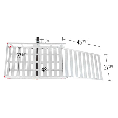 Silver Spring 48" x 28" Steel Wheelchair Carrier w/Ramp & Hitch Mount (Open Box)