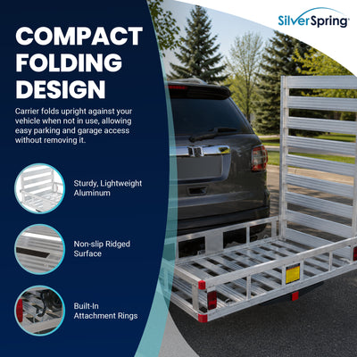 Silver Spring 48" x 28" Steel Wheelchair Carrier w/Ramp & Hitch Mount (Open Box)