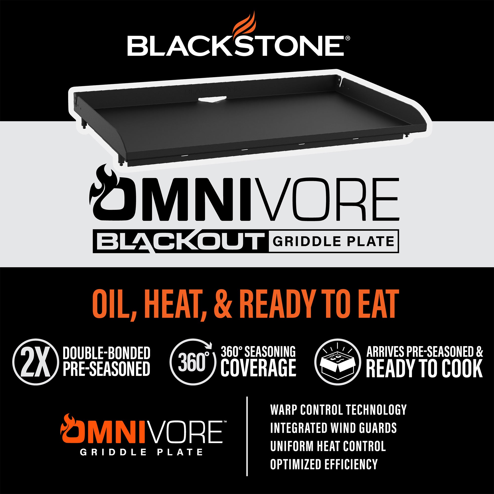 Blackstone OTG 22" Tabletop Griddle with Dual Heating Zones & Piezo Ignition - VMInnovations