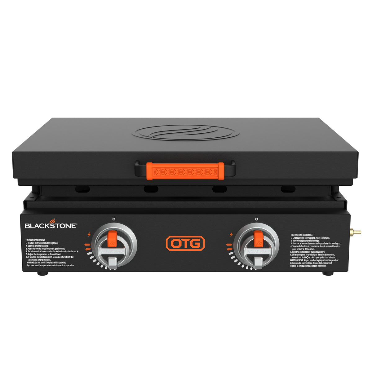 Blackstone Tabletop Griddle with Hard Cover & Dual Heating Zones, Blk (Open Box)