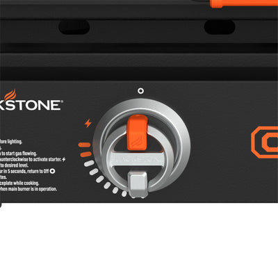 Blackstone OTG 22" Tabletop Griddle with Hard Cover & Dual Heating Zones, Black