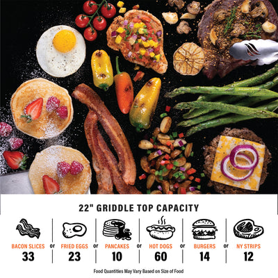 Blackstone OTG 22" Tabletop Griddle with Dual Heating Zones & Piezo Ignition