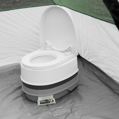 Camco 2.6 Gal Portable Toilet w Detachable Holding Tank & Carry Handle(Open Box)