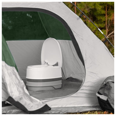 Camco 2.6 Gal Portable Toilet w Detachable Holding Tank & Carry Handle(Open Box) - VMInnovations