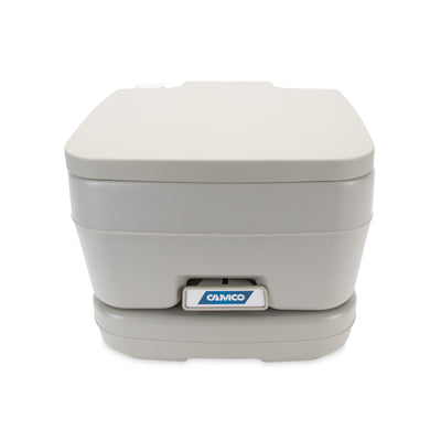 Camco 2.6 Gallon Portable Toilet with Detachable Holding Tank and Carry Handle