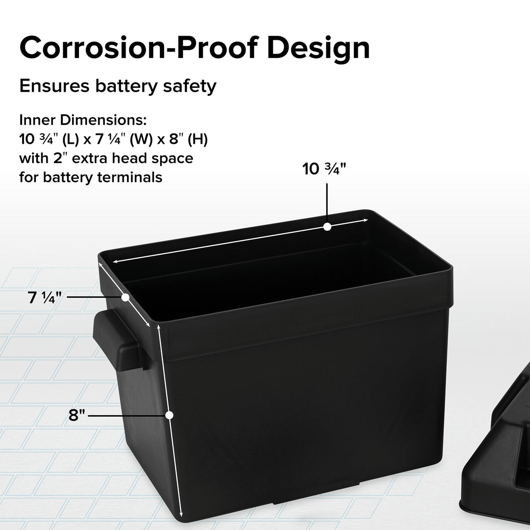 Camco Heavy Duty Group 24 Battery Box with Strap and Mounting Hardware(Open Box)