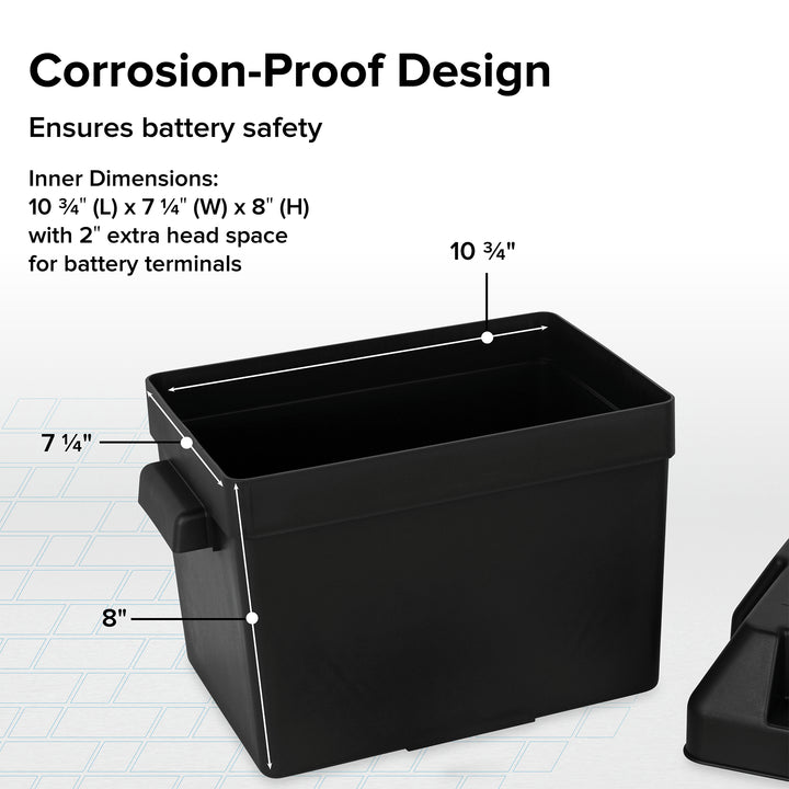 Camco Heavy Duty Group 24 Battery Box with Strap and Mounting Hardware(Open Box)
