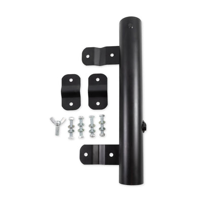 Camco RV Ladder Mounted Flagpole Holder, Up to 1-9/16 Inch Diameter, Black