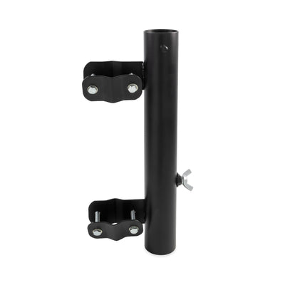 Camco RV Ladder Mounted Flagpole Holder, Up to 1-9/16 Inch Diameter, Black
