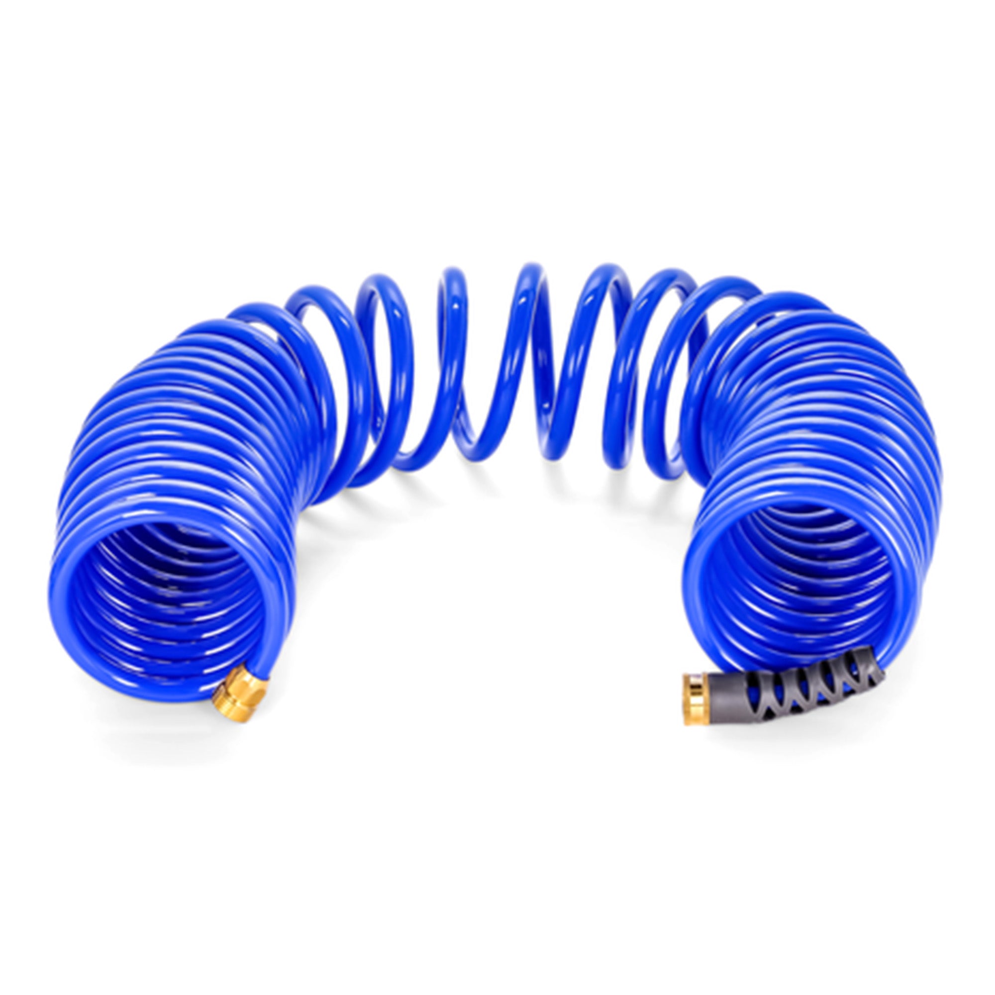 Camco 40 Foot Marine & Gardening Self Coiling Water Hose with Brass Fittings - VMInnovations