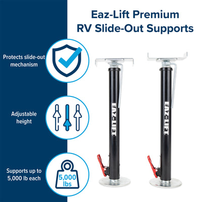 Camco Eaz-Lift Adjustable RV Slide-Out Supports, 19 to 49 Inch Lift, Pack of 2 - VMInnovations