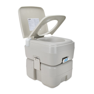 Camco 5.3 Gallon Portable Toilet with Detachable Holding Tank and Carry Handle