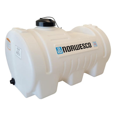 Norwesco 46 Gallon Horizontal Leg Utility Tank, Water Storage Container, White - VMInnovations