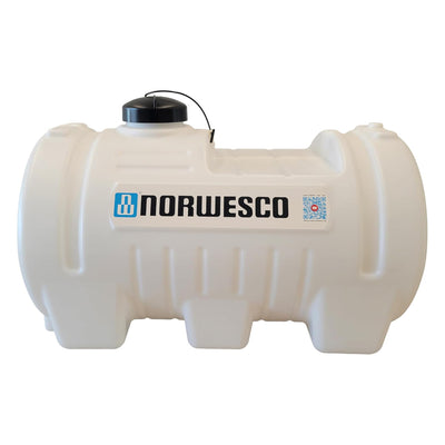 Norwesco 46 Gallon Horizontal Leg Utility Tank, Water Storage Container, White - VMInnovations