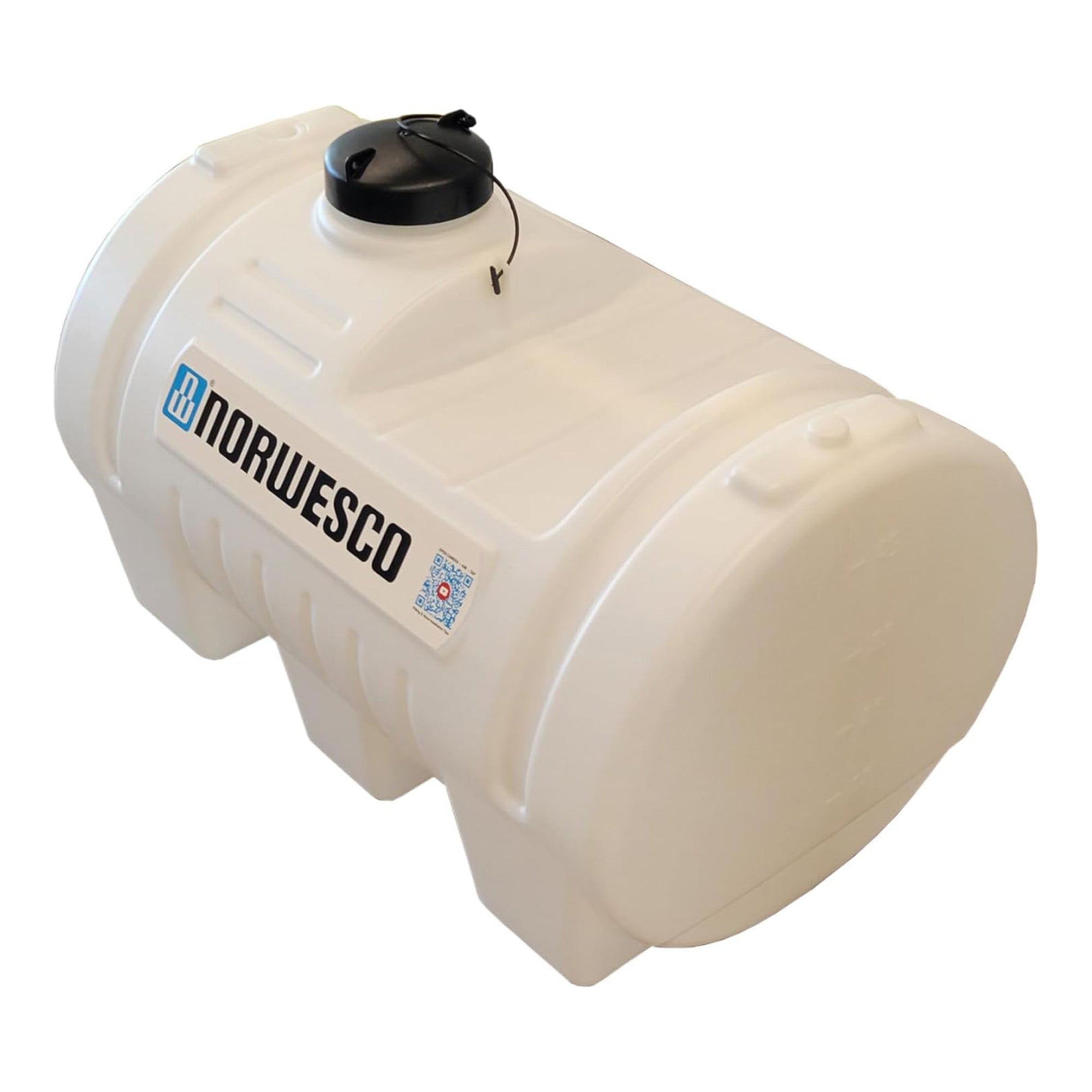 Norwesco 46 Gallon Horizontal Leg Utility Tank, Water Storage Container, White - VMInnovations