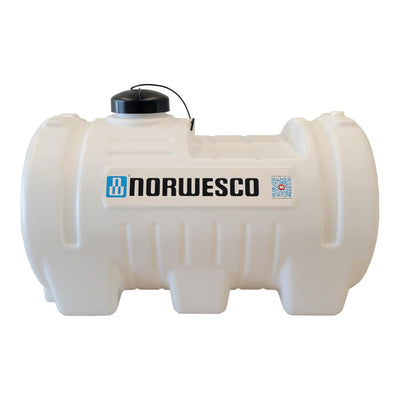 Norwesco 46 Gallon Horizontal Leg Utility Tank, Water Storage Container, White - VMInnovations