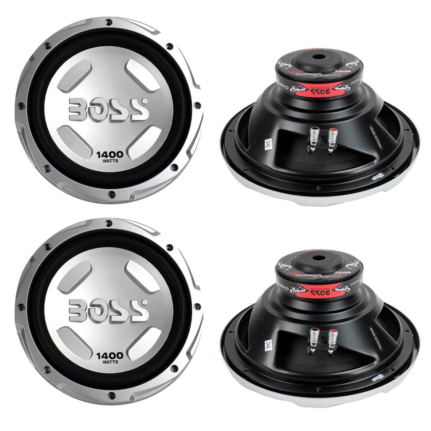 BOSS AUDIO Chaos CX122 12" 5600 Watt Car Power Subwoofer Sub Woofer PAIR - VMInnovations