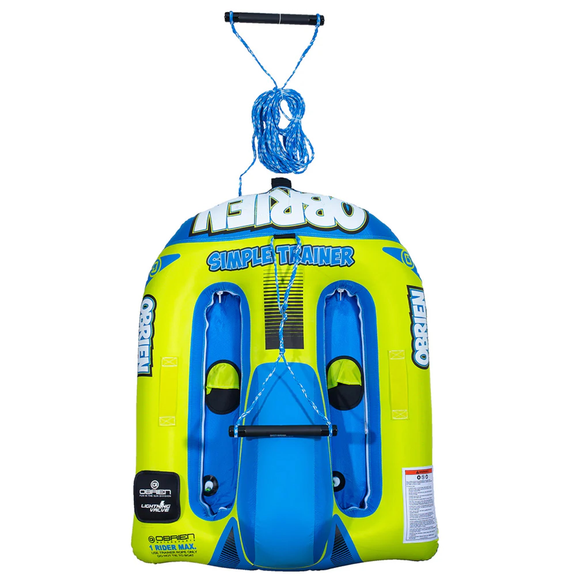 O'Brien Simple Trainer Kid Inflatable Nylon Ski w/ Handle, 85 lb Capacity, Blue