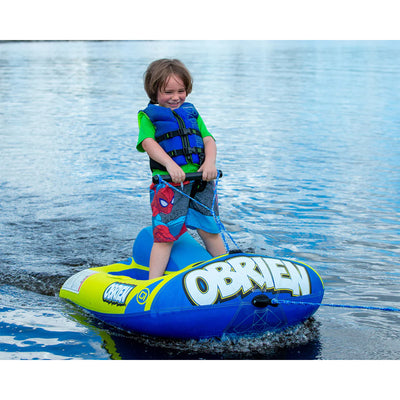 O'Brien Simple Trainer Kid Inflatable Nylon Ski w/ Handle, 85 lb Capacity, Blue