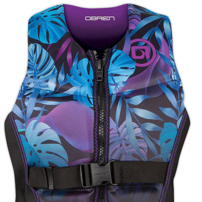 O'Brien Women's V-Back Neoprene USCGA Life Jacket w/ Zipper & Belts (Open Box) - VMInnovations