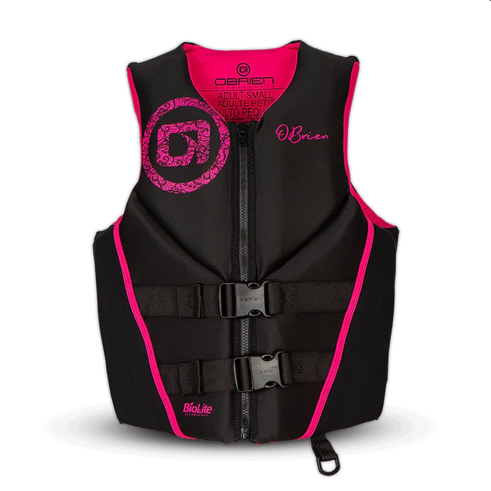 O'Brien Women's Traditional Neoprene USCGA Life Jacket with Zipper, M, Pink - VMInnovations