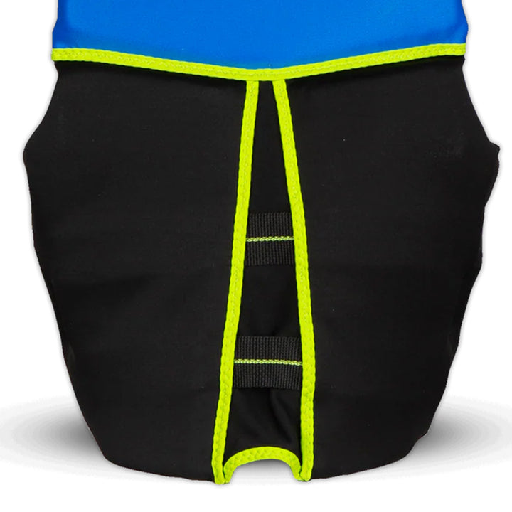 O'Brien Junior V-Back Neoprene USCGA Life Jacket with Front Zipper, Blue/Green