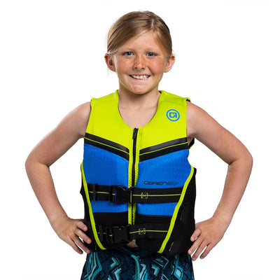 O'Brien Youth Flex V-Back Neoprene Life Jacket for Watersports, 55-75lb(Open Box - VMInnovations