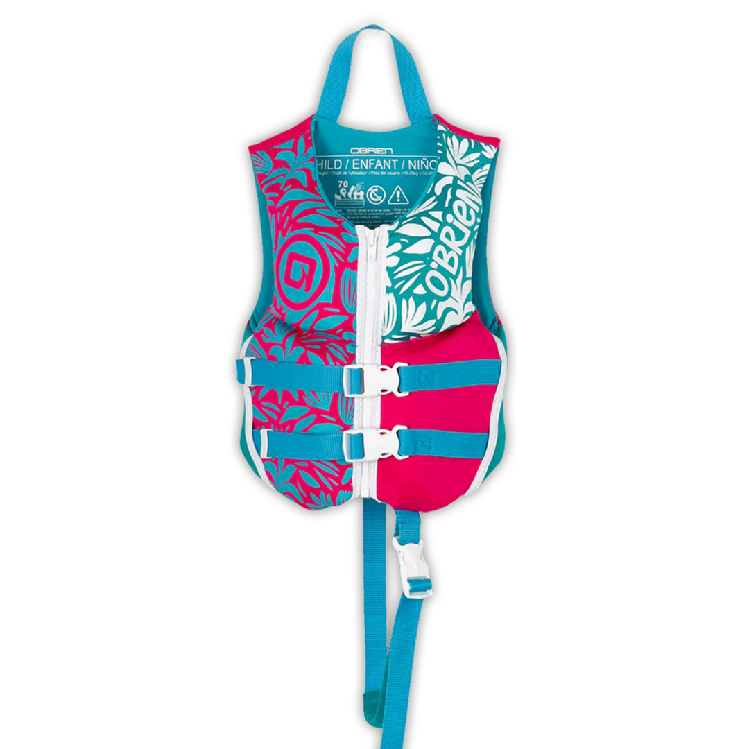 O'Brien Infant Neoprene Life Jacket for Lakes, Pools, Boating, & Swimming, Pink - VMInnovations