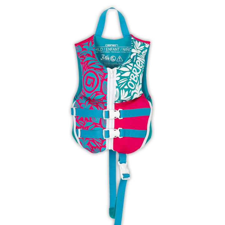 O'Brien Infant Neoprene Life Jacket for Lakes, Pools, Boating, & Swimming, Pink - VMInnovations