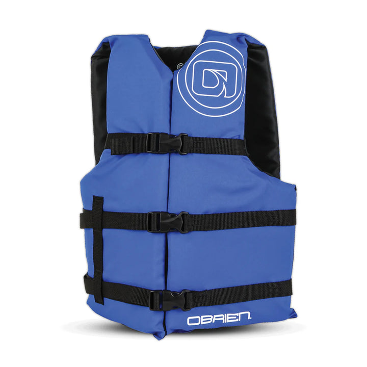 O'Brien Adult One Size Nylon USCGA Life Jacket with Belts, Pack of 4, Blue - VMInnovations