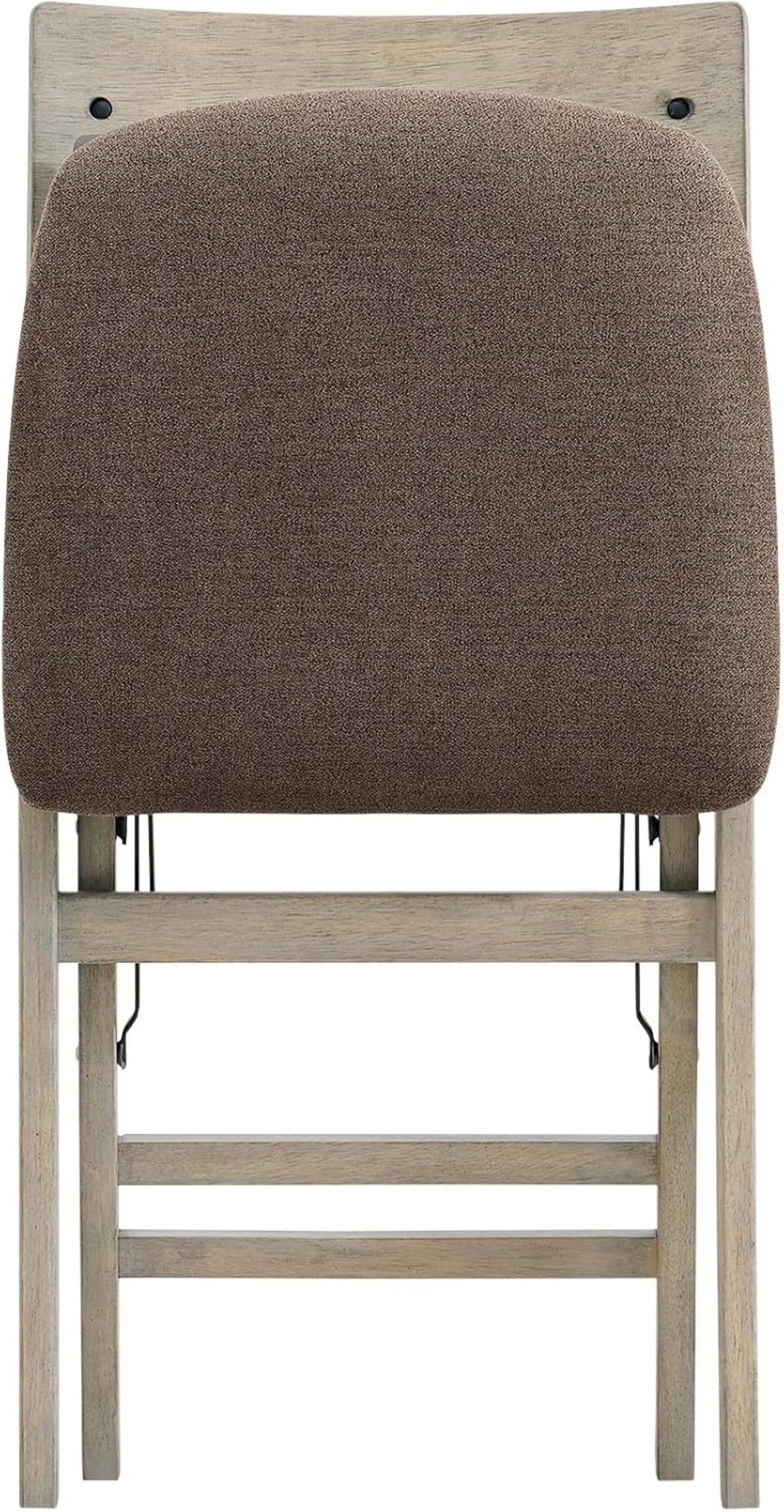 Stakmore Solid Wood Folding Dining Chairs with Padded Seat, Driftwood, (Used)
