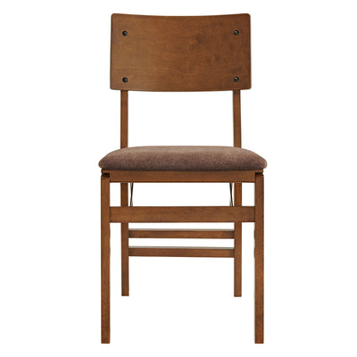 Stakmore Solid Wood Folding Dining Chairs with Padded Seat, Fruitwood (Open Box) - VMInnovations