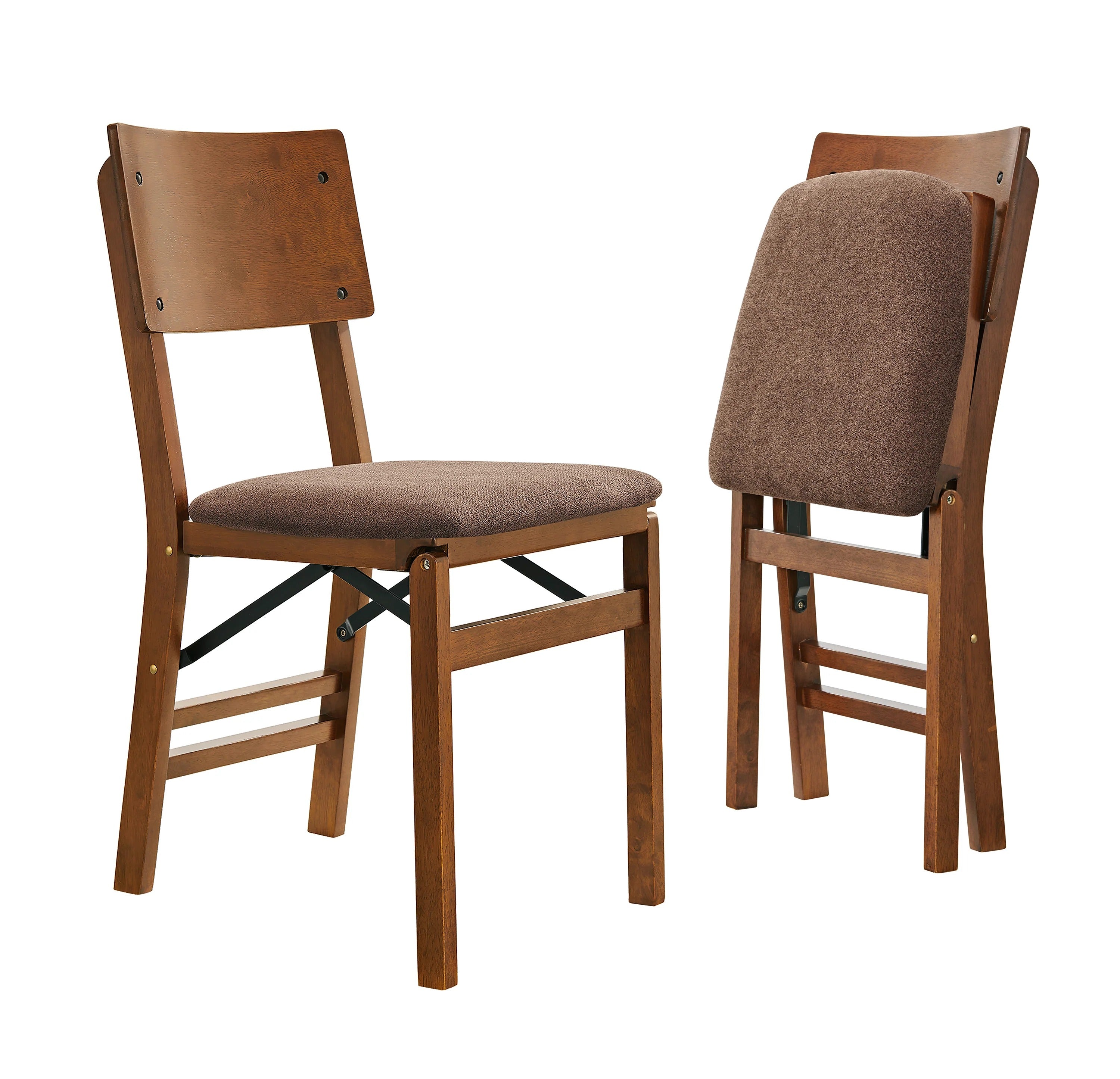 Stakmore Solid Wood Folding Dining Chairs with Padded Seat, Fruitwood (Open Box) - VMInnovations